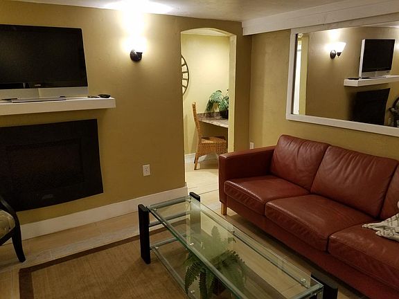 Living room and office nook