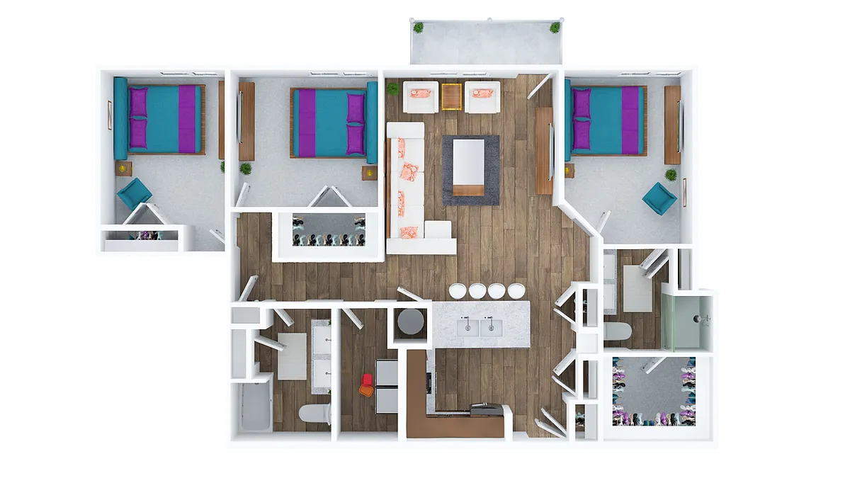 Floor plan 3 x 2 The Edinburgh