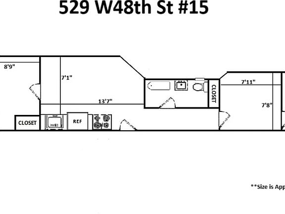 2nd image of 529 W 48th St APT 15