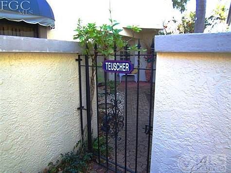 Gated courtyard to the villa