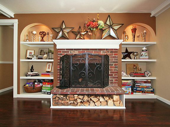 Fireplace with Lighted Niches