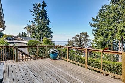 Great views of Puget Sound from the 600 square foot deck