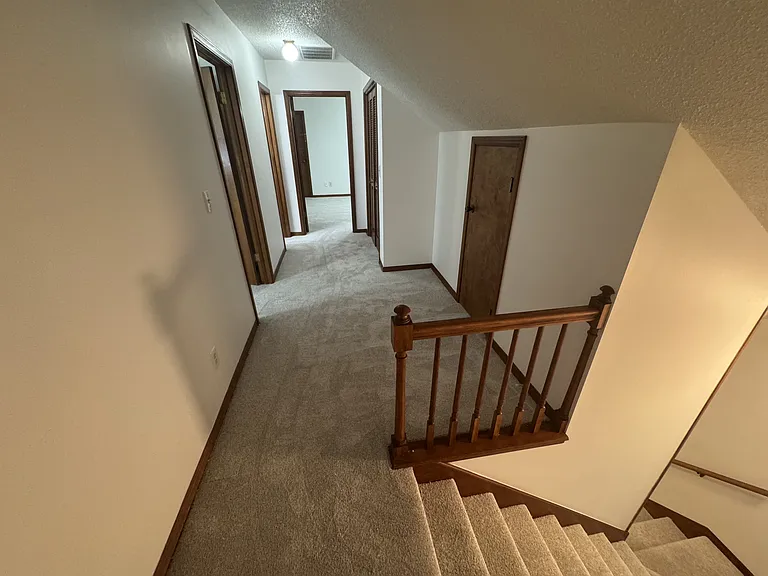 2nd Story landing and hallway. Two storage closets on the right.
