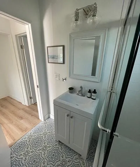 Super cute and all new bathroom.