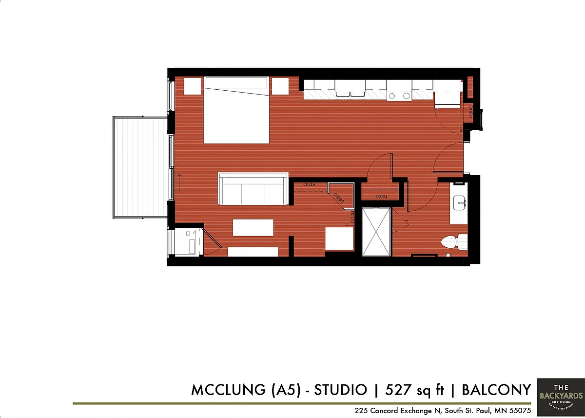 Floor plan The Backyards - McClung (A5)