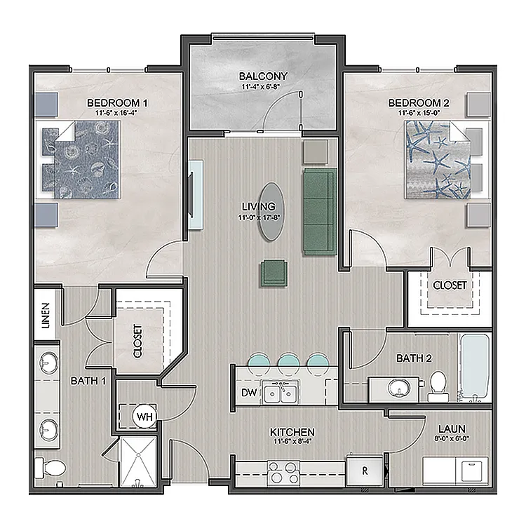 Floor plan 2 bedroom