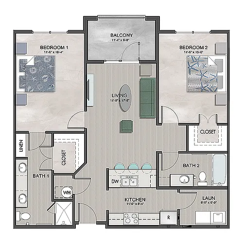 Floor plan 2 bedroom