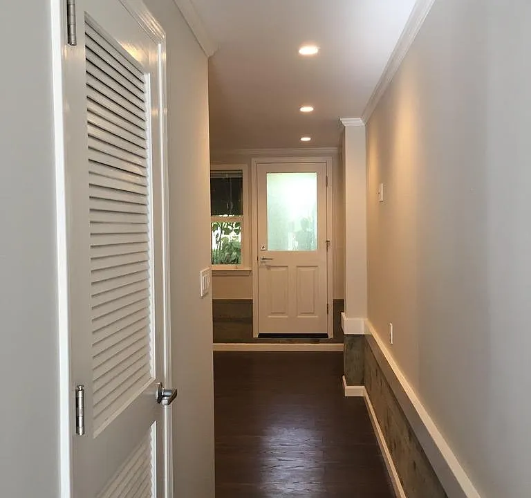 Welcome to your 2 bedroom, 2 bathroom home (washer and dryer are behind the louver door on the left, and back door (with window) is straight ahead