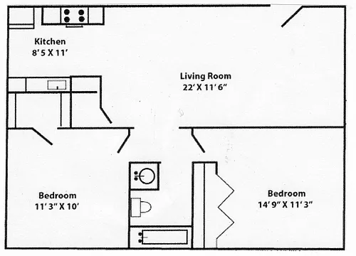 Floor plan 2 Bedroom