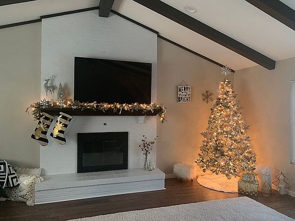 Living room fireplace