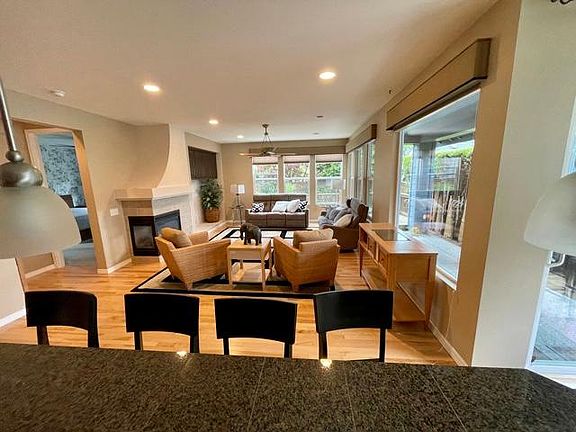 Open Living room, looking from the kitchen