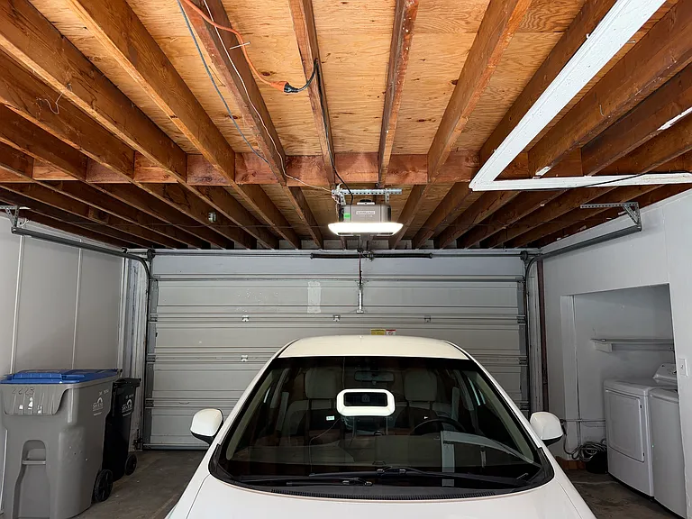 Garage - spacious for one car but a little tight for two