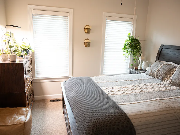 Shown with a Queen sized bed.