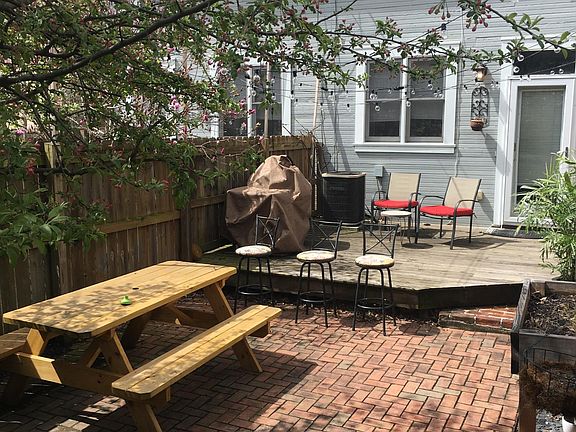 fenced in backyard