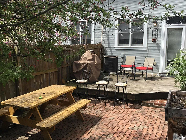 fenced in backyard