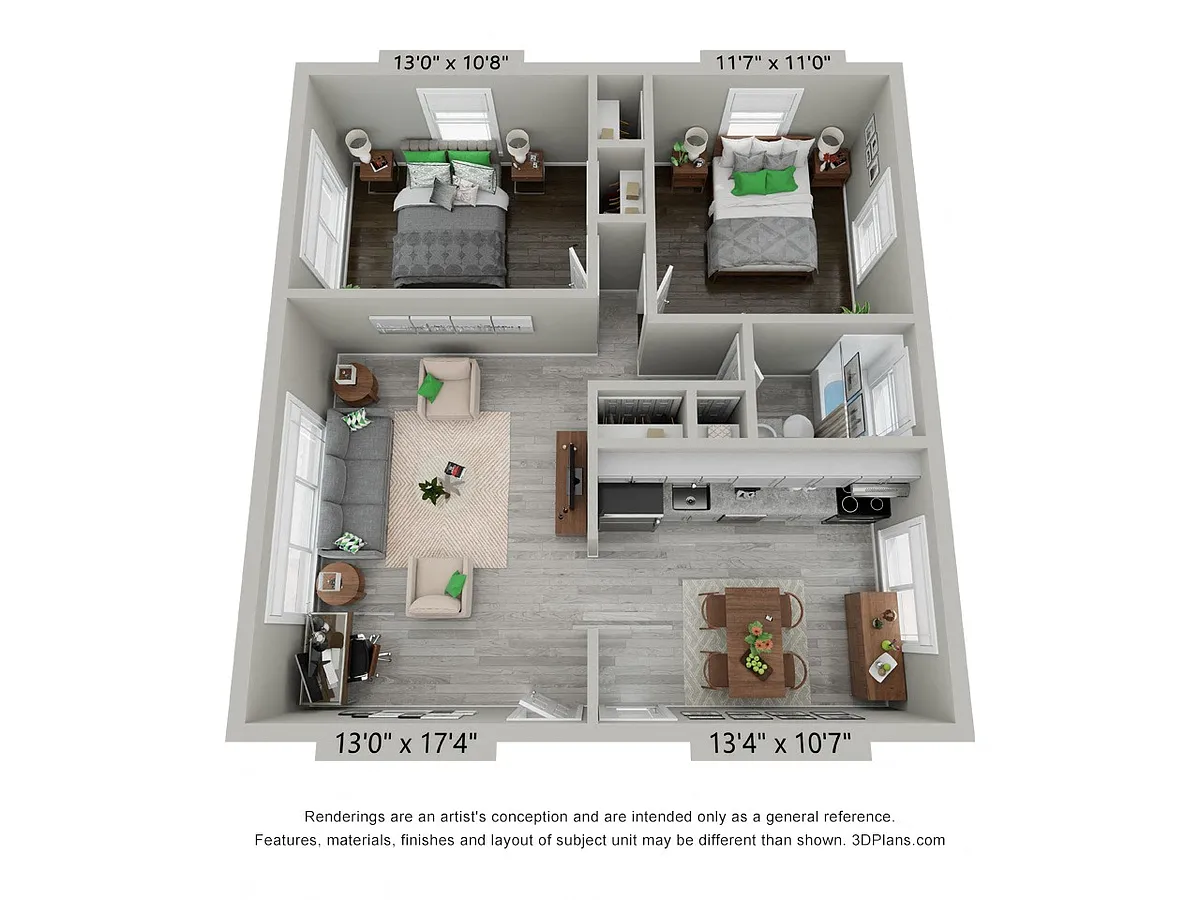 Floor plan Renovated 2 Bed Cape