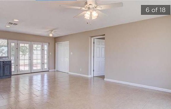 French doors leading out to a sprawling back yard. Washer and dryer in unit making it very convenient during your just life!