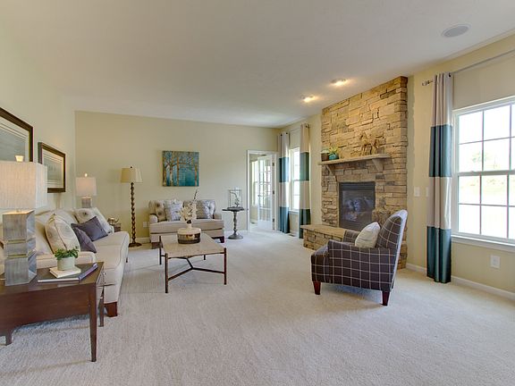 Stone Front Gas Fireplace