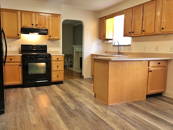 Kitchen from enclosed porch door
