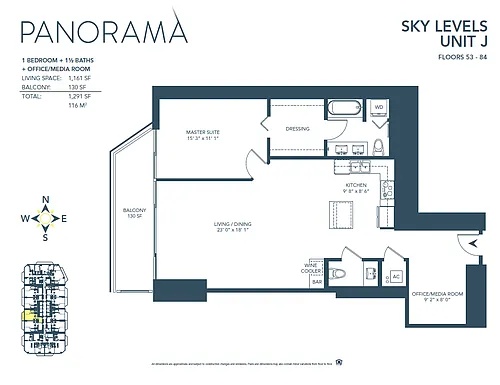 Floor plan J Line - Sky Level