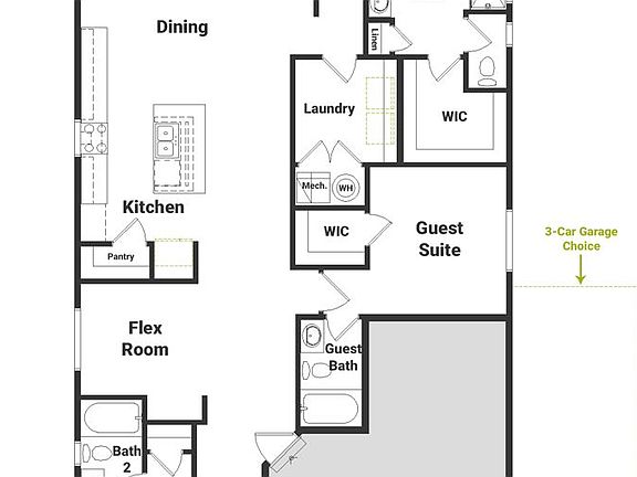floorplan layout for the first floor