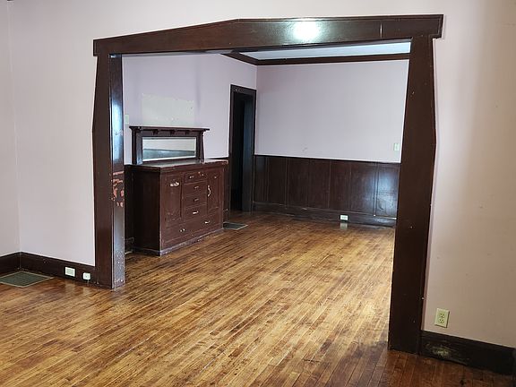 View from living room into dining room