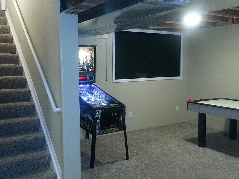 Partially finished Basement (right of stairs)