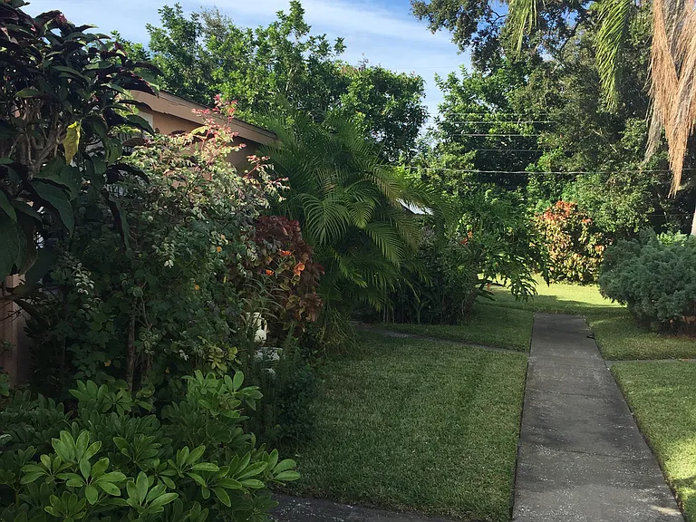 Front walk between buildings