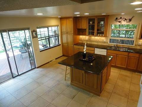 Views to custom deck and private yard