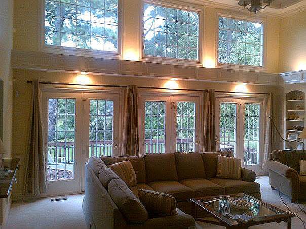 Two-story coffered ceiling