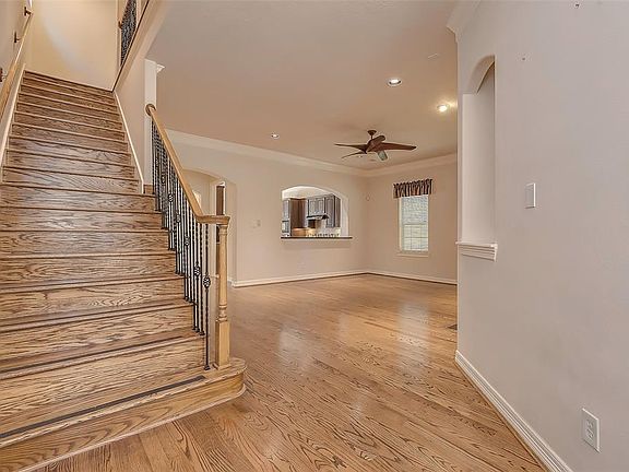 Wood stairs leading to the bedrooms