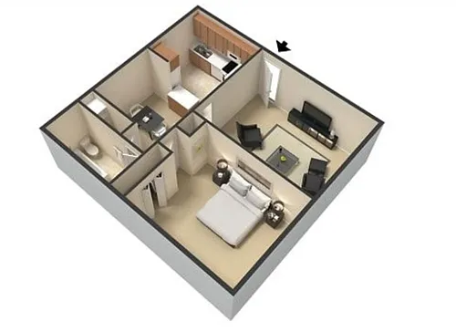 Floor plan 1 Bedroom