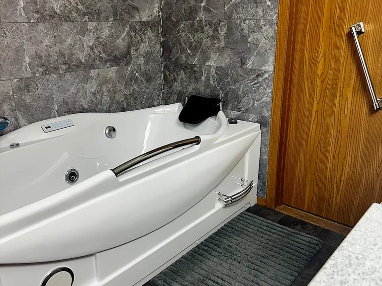 Master Bathroom jetted tub perfect for any relaxing evening