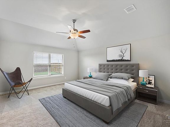 Primary suite in the Amber home plan by Trophy Signature Homes - REPRESENTATIVE PHOTO