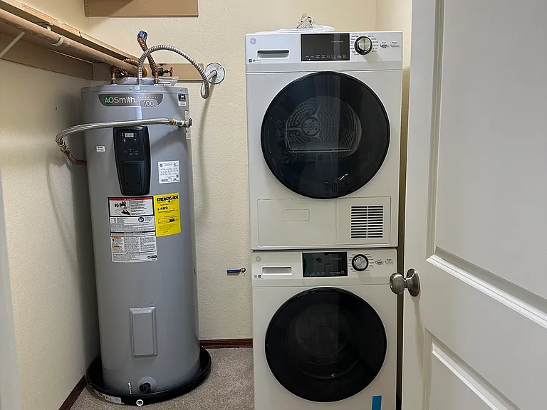 washer and dryer in the unit