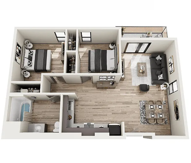 Floor plan Two Bedroom