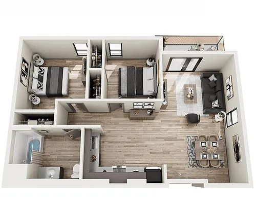 Floor plan Two Bedroom