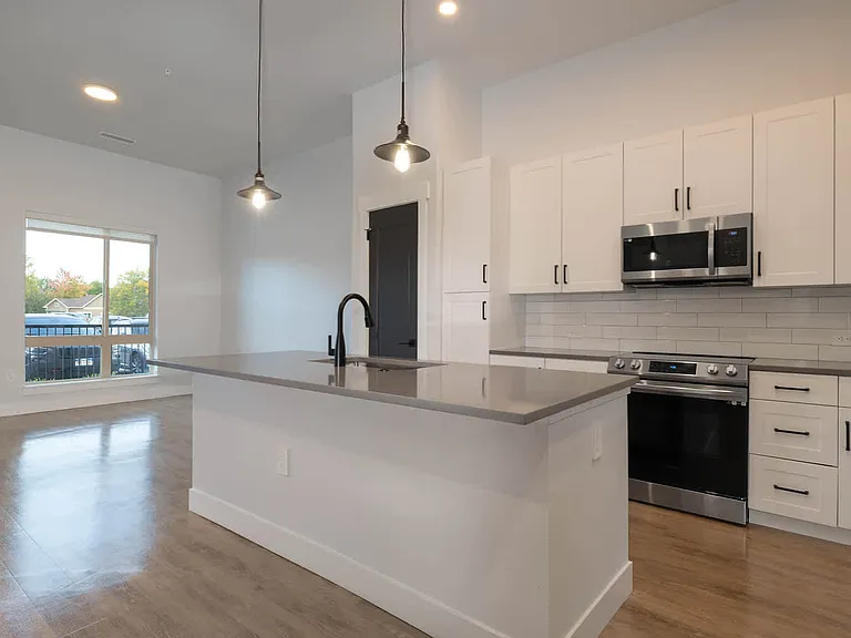 Kitchen and Living Area with Hard Surface Flooring