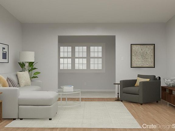 Virtual staging - living room + sunroom/office