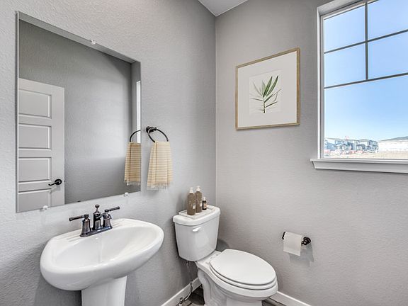The powder bath is the perfect space for guests to use.