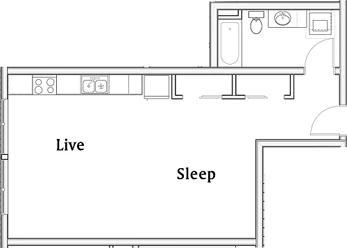 Floor plan Studio E