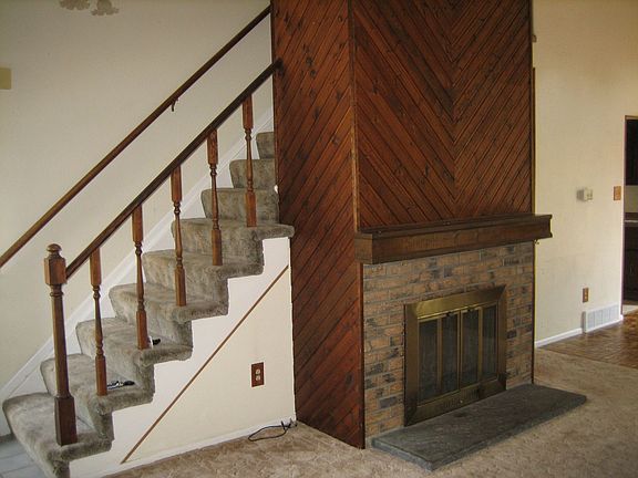 Wood burning fireplace and A/C