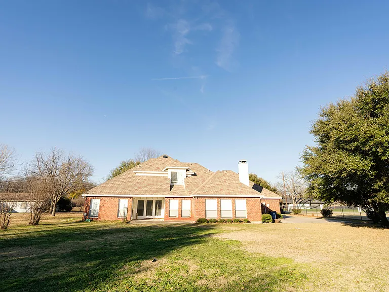 View of the home from the backyard