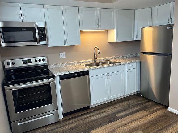 New cabinets and appliances.