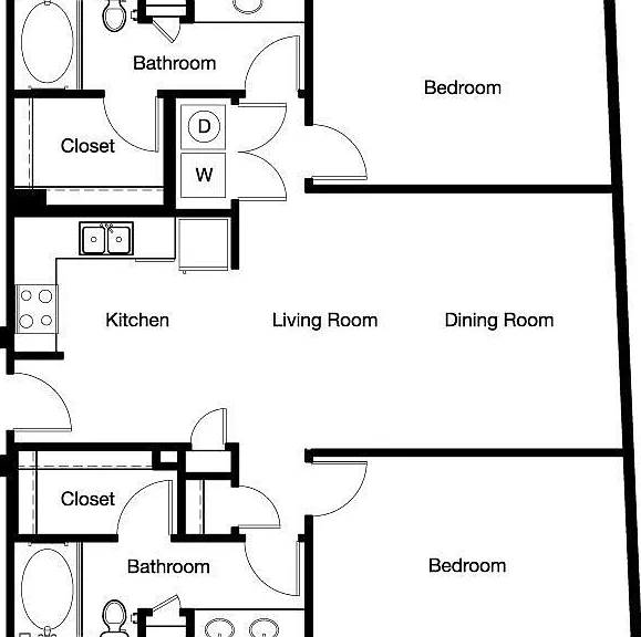 Gallery At Turtle Creek - B1 - 2 Beds - 2 Baths - 1187 Sq. ft.