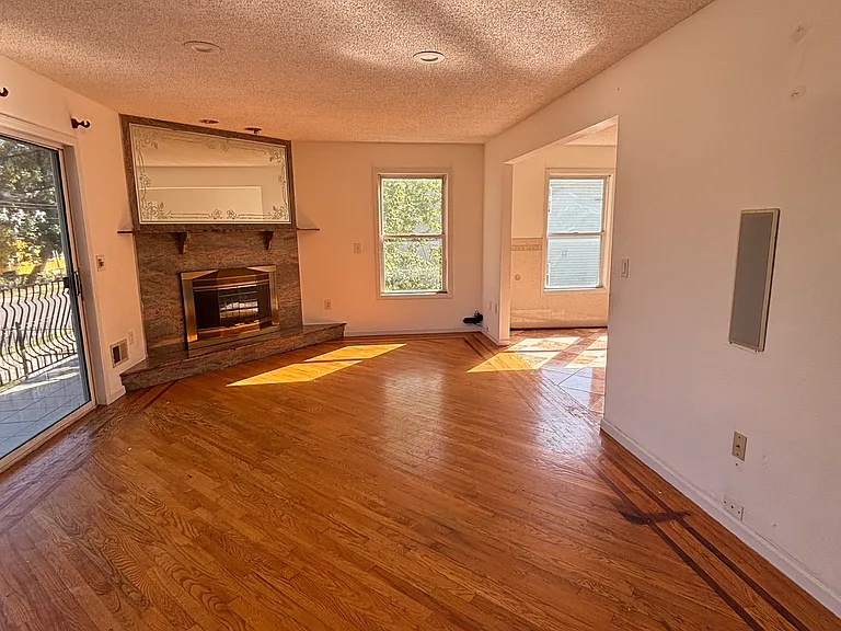 Living room with fire place