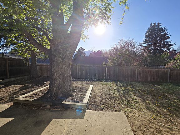 Back yard with views of Pikes Peak