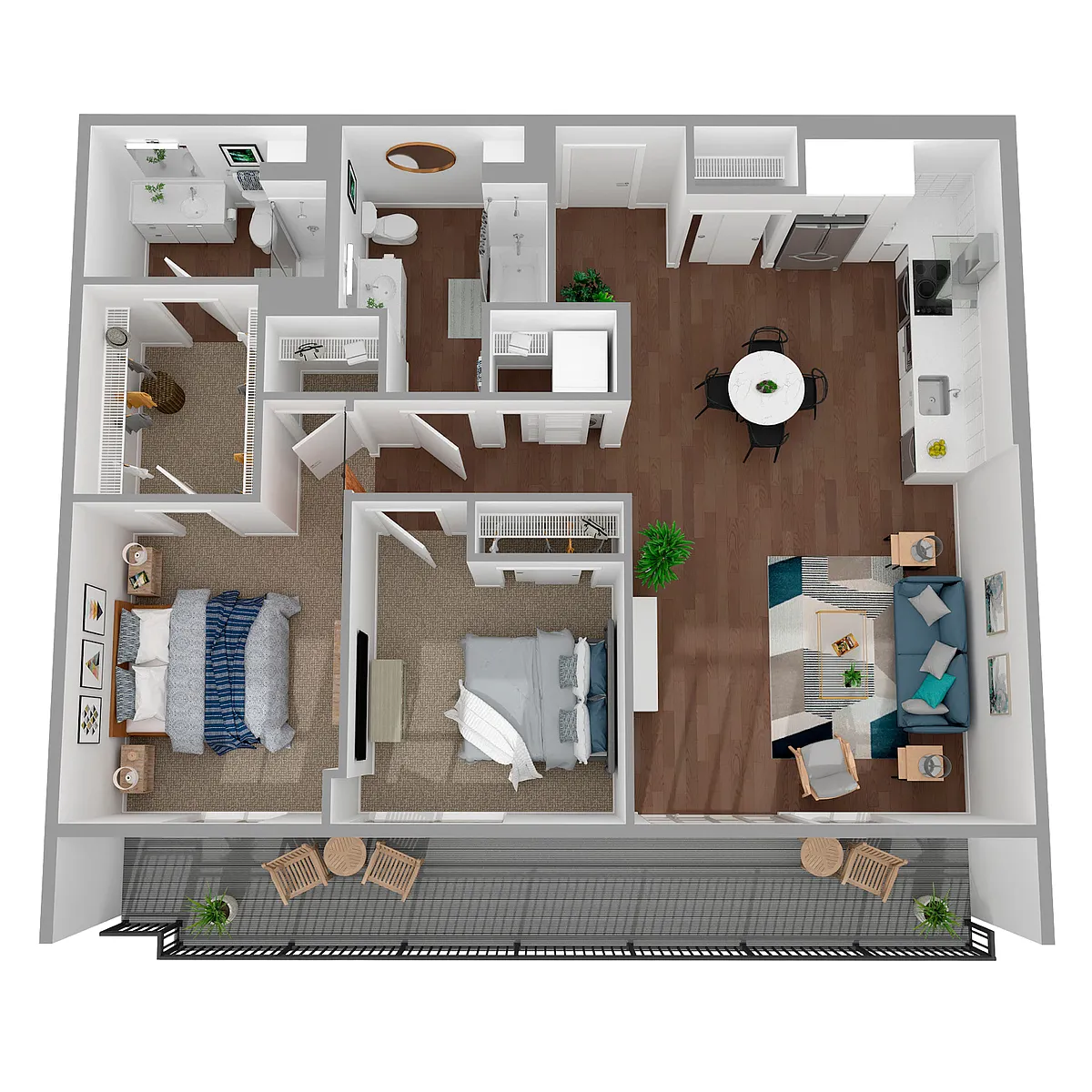 Floor plan 2X2 - B132