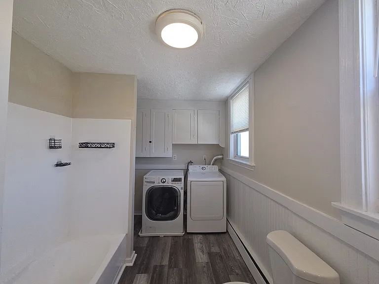 bathroom with laundry