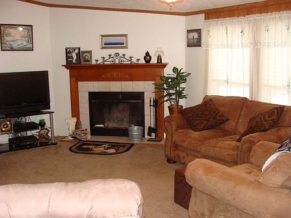 Working wood fireplace